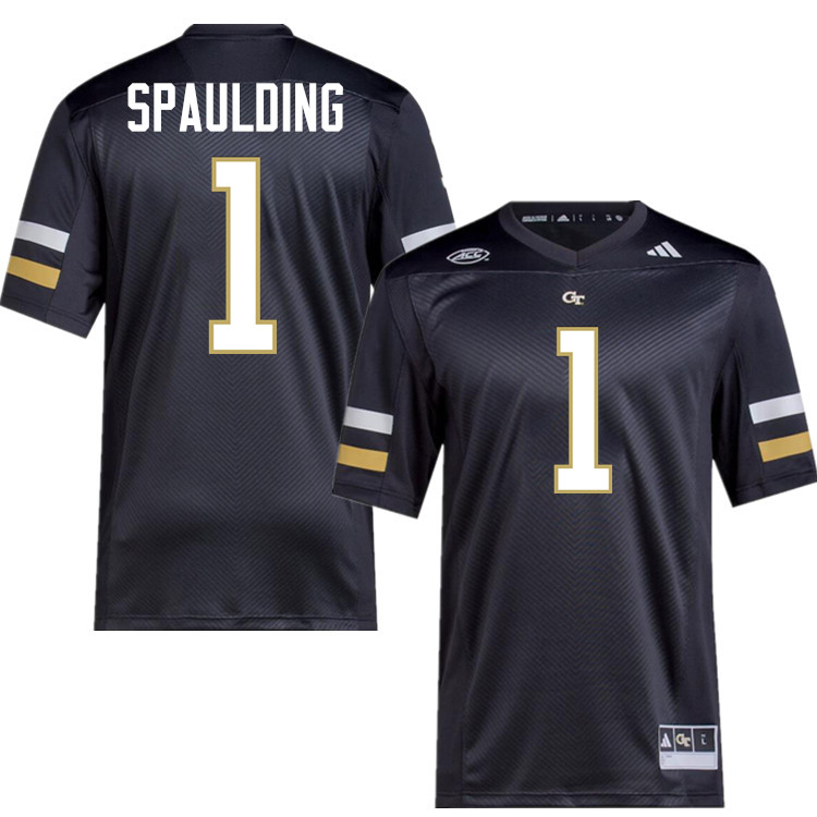Cayman Spaulding Georgia Tech Jerseys,Georgia Tech Yellow Jackets College Football Uniforms-Black Cayman Spaulding Georgia Tech Jerseys,Georgia Tech Yellow Jackets College Football Uniforms-Black